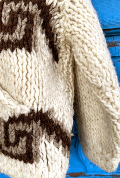 画像4: メキシコ手紬毛糸のフードニット (4)