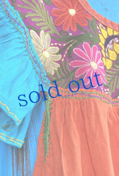 画像4: メキシコ刺繍のワンピース　 (4)