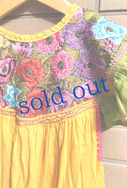 画像2: メキシコ刺繍のワンピース (2)