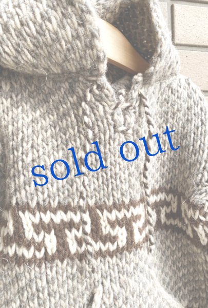 画像3: メキシコ手紬毛糸のフードニット (3)