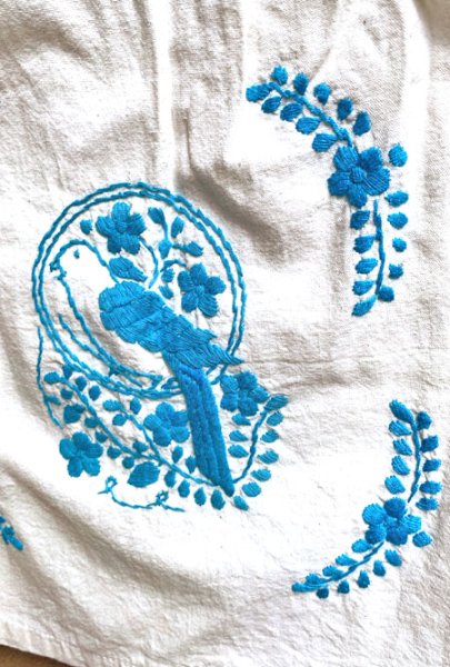 画像3: メキシコ刺繍のノースリーブワンピース (3)