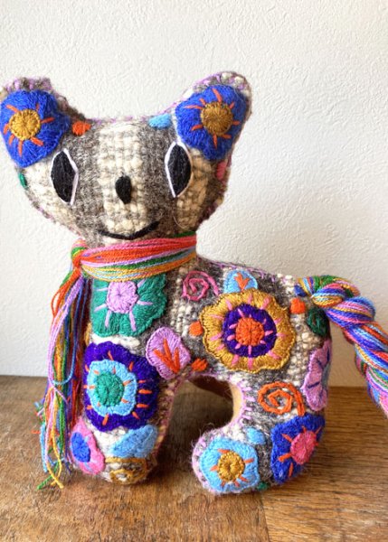 画像2: 手つむぎ・手織りウールのぬいぐるみ・アニマリート　 (2)