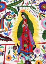 メキシコ刺繍クロス・オトミ刺繍テナンゴ刺繍オアハカ刺繍チアパスの  