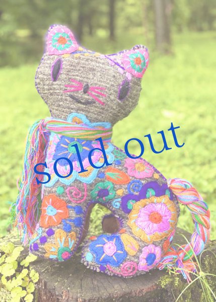 画像2: 手つむぎ・手織りウールのぬいぐるみ・アニマリート (2)