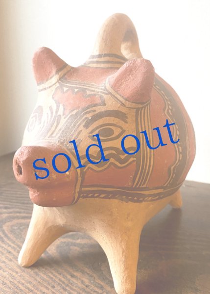 画像2: 素焼きブタ貯金箱 (2)