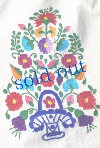 画像4: メキシコ刺繍のチュニックワンピース (4)