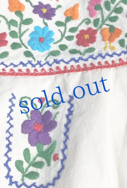 画像3: メキシコ刺繍のチュニックワンピース (3)