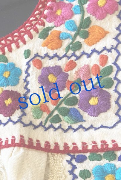 画像4: メキシコ刺繍のワンピース　 (4)