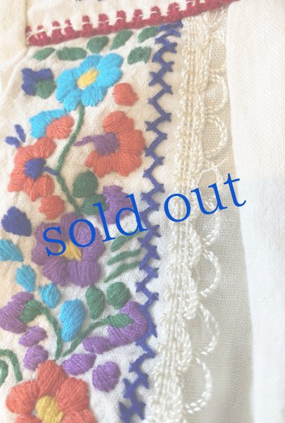 画像5: メキシコ刺繍のワンピース　 (5)