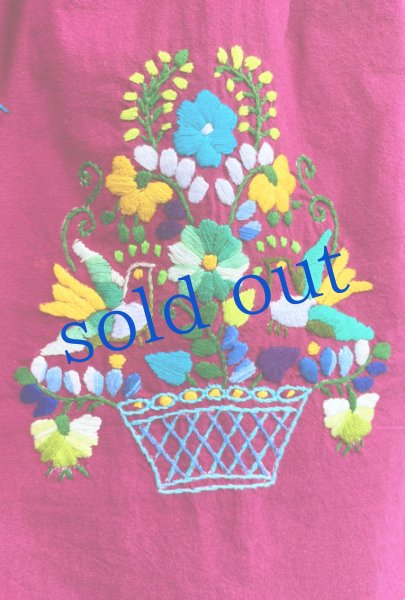 画像4: メキシコ刺繍のワンピース(キッズ) (4)