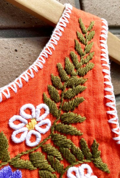 画像4: メキシコ刺繍のワンピース  (4)