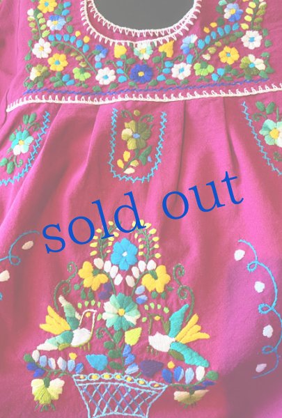 画像3: メキシコ刺繍のワンピース(キッズ) (3)
