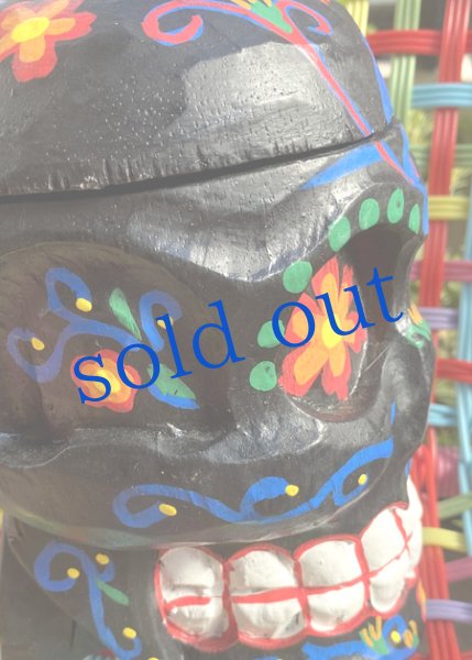 画像3: 木製ガイコツヘッド小物入れ (3)