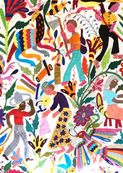 画像2: オトミの刺繍特大布最高傑作 (2)