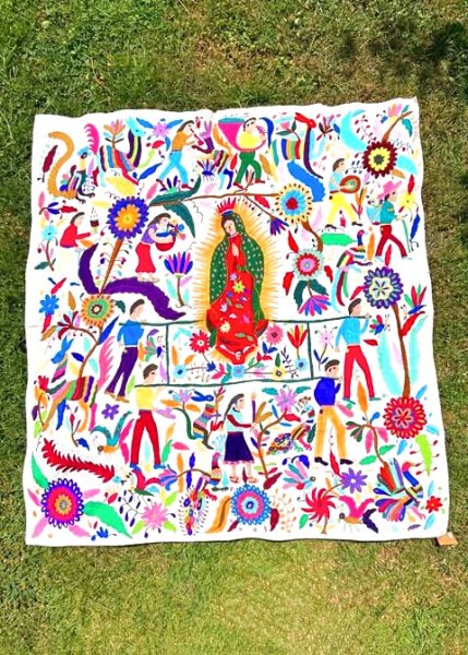 画像2: 1/4サイズ細かな刺繍　オトミの刺繍絵特大サイズ (2)