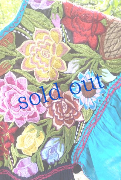 画像3: メキシコ刺繍のワンピースドレス (3)