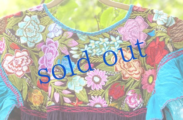 画像5: メキシコ刺繍のワンピースドレス (5)