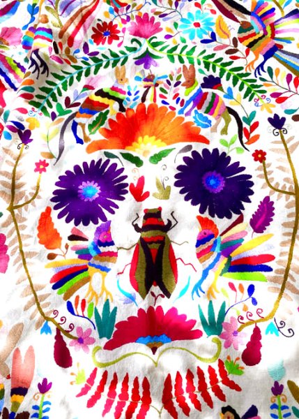 画像2: オトミの刺繍1/4細かい図案　特大絵 (2)