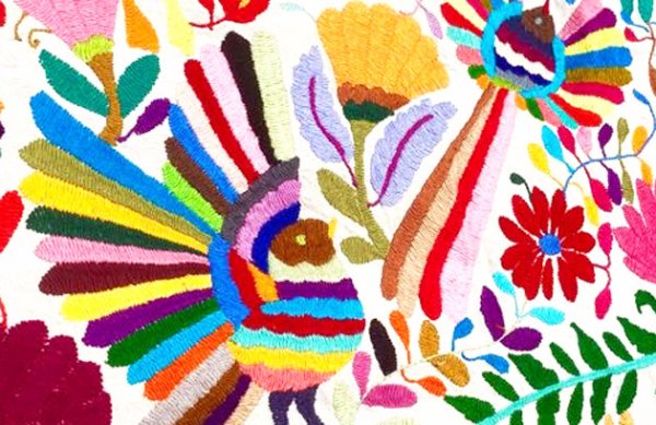 画像5: オトミの刺繍1/4細かい図案　特大絵 (5)