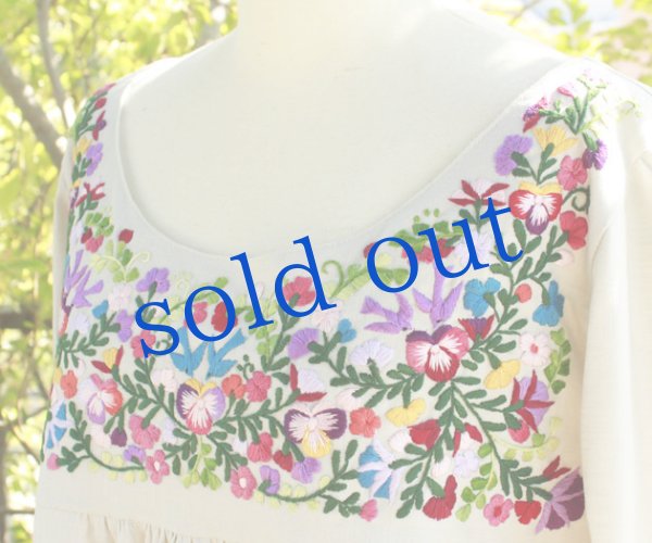 画像4: 洋服デザインの手刺繍オリジナルワンピース (4)