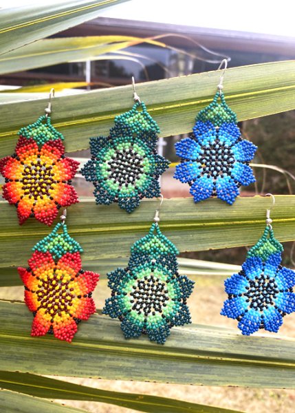 画像1: ウィチョルビーズのピアス大 (1)