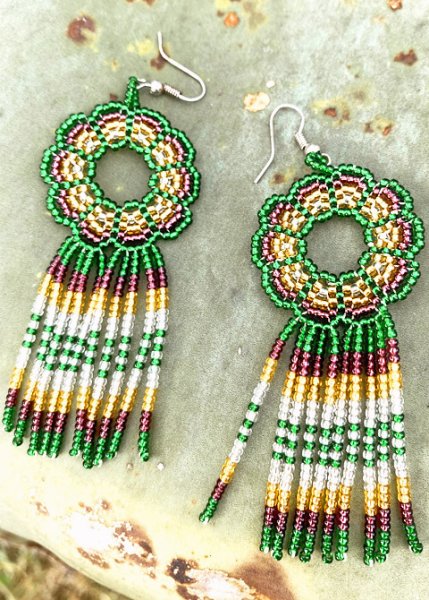 画像1: ウィチョルビーズのピアス (1)