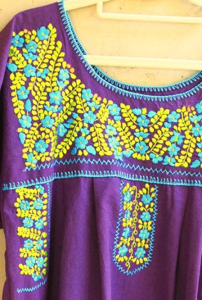 画像3: マンタ生地のメキシカンブラウス (3)