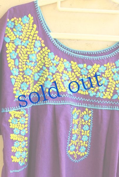 画像3: マンタ生地のメキシカンブラウス (3)