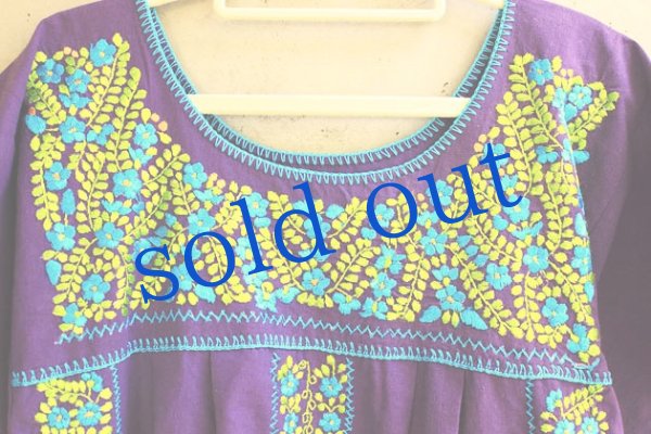 画像4: マンタ生地のメキシカンブラウス (4)
