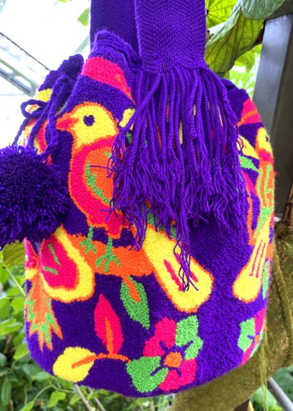 画像1: コロンビアの先住民WAYUU族の手編みバッグ (1)