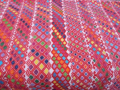 画像3: メキシコ刺繍布-赤（デラックス）