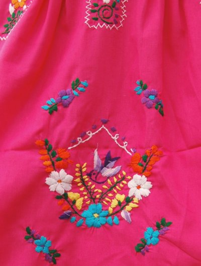 画像3: メキシコ刺繍のワンピース(キッズ）