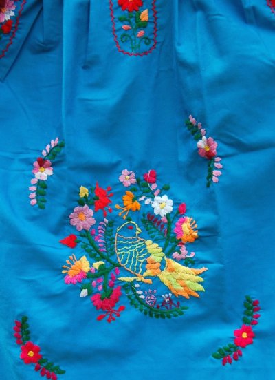 画像2: メキシコ刺繍のワンピース(キッズ）