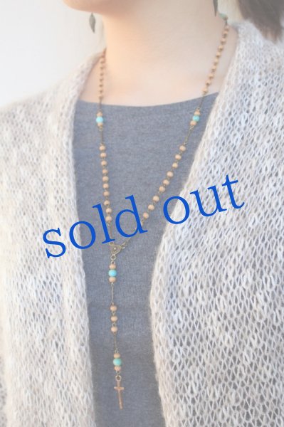 画像4: ウッドビーズと珊瑚・ターコイズのロザリオ (4)