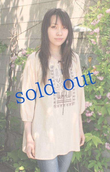 画像2: クロスステッチ刺繍チュニック (2)