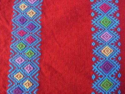 画像1: メキシコ刺繍布（100×40）
