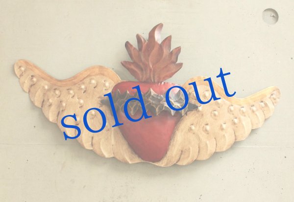 画像2: ウイングハートのブリキオーナメント (2)