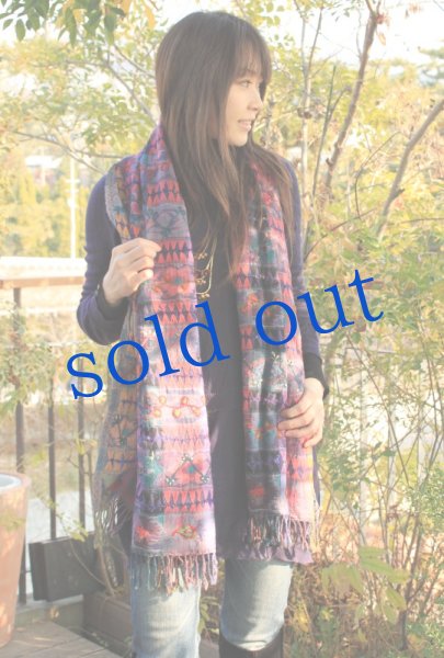 画像2: 軽いウールガーゼのジプシーストール (2)