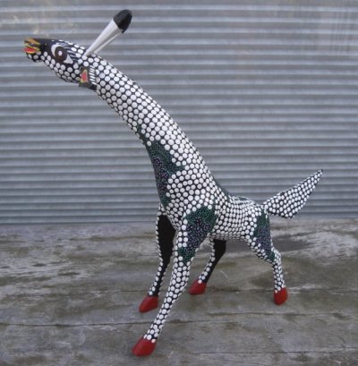 画像2: アレブリヘ「キリン？」メキシコ・オアハカの木彫り人形