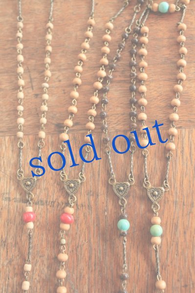 画像3: ウッドビーズと珊瑚・ターコイズのロザリオ (3)