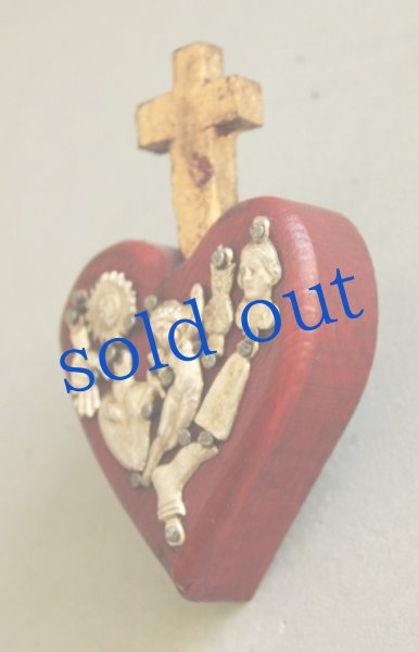 画像2: アンティーク・メキシカンハートの壁掛け (2)