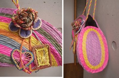 画像3: イラカ椰子のバッグ「Iraca colorido」