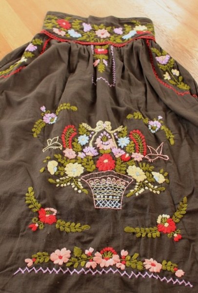 画像2: メキシカン刺繍のベアチュニック(スカート) (2)