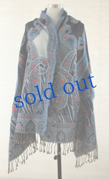 画像4: 軽いウールガーゼのジプシーストール (4)