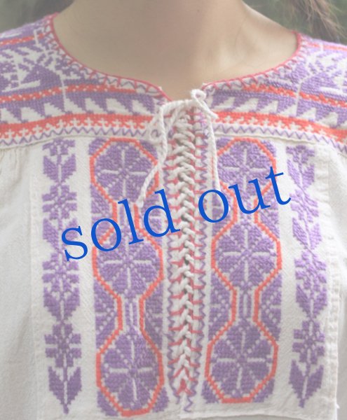 画像3: クロスステッチ刺繍ブラウス (3)