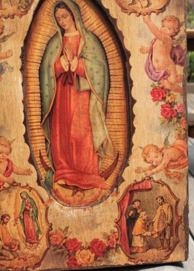 画像3: 木彫り絵画「グアダルーペのマリア」