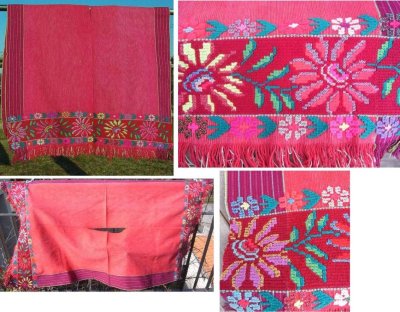 画像2: メキシコ刺繍の民族衣装　布（130ｃｍ×７４）