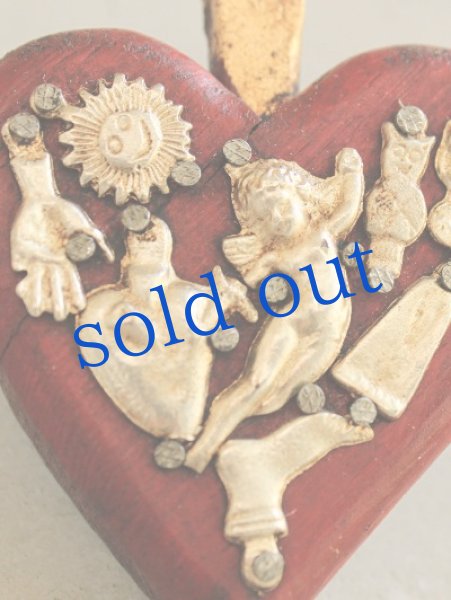 画像3: アンティーク・メキシカンハートの壁掛け (3)