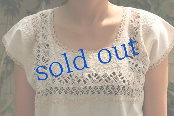 画像5: メキシコ刺繍ブラウスデスイラード (5)