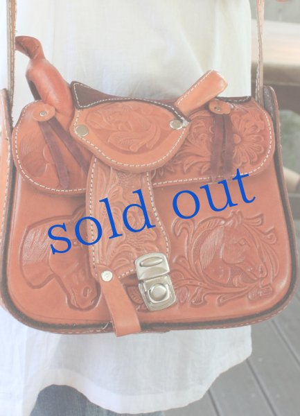 画像3: 本革・型押し・馬の鞍型バッグ（大） (3)